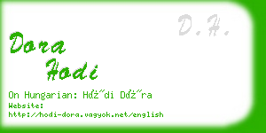 dora hodi business card